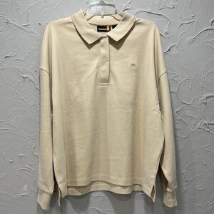 Timberland Cream Polo Shirt Classic Knit - Sizes: Large, XL, XXL